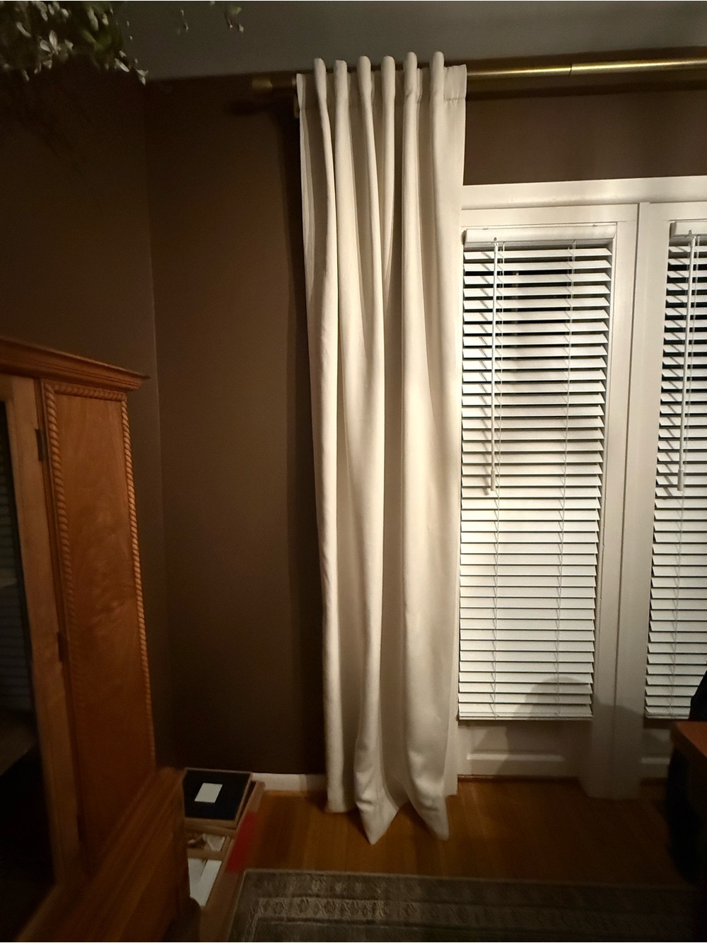 Large Cream Curtain Panel - Home Accents